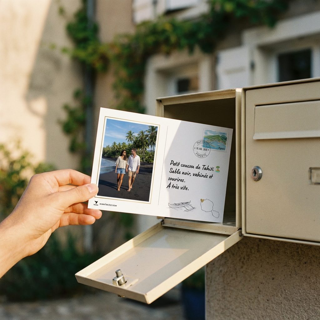 Une carte Hector déposée dans une boîte aux lettres